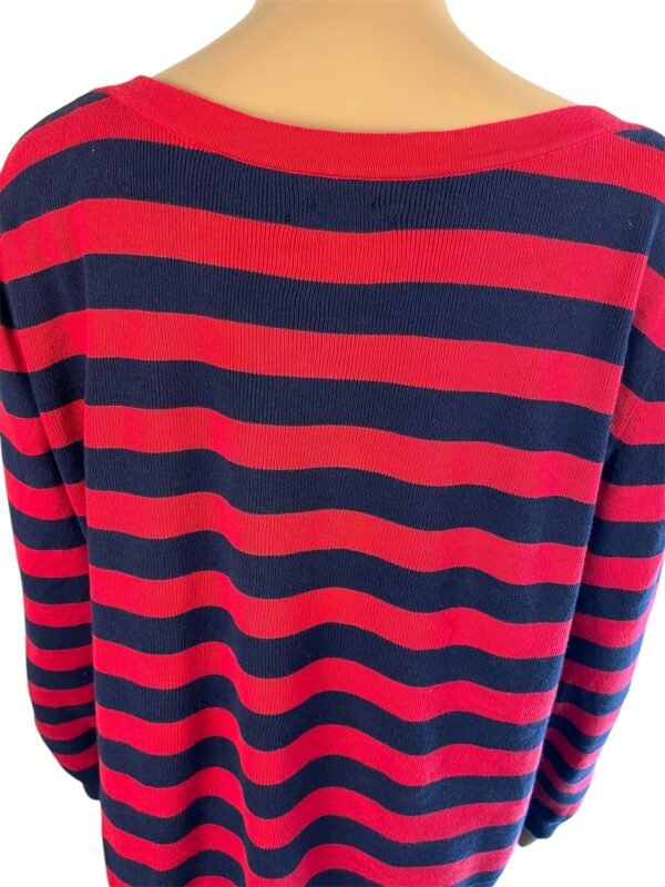 Tommy Hilfiger gestreepte trui L rood blauw Pima katoen