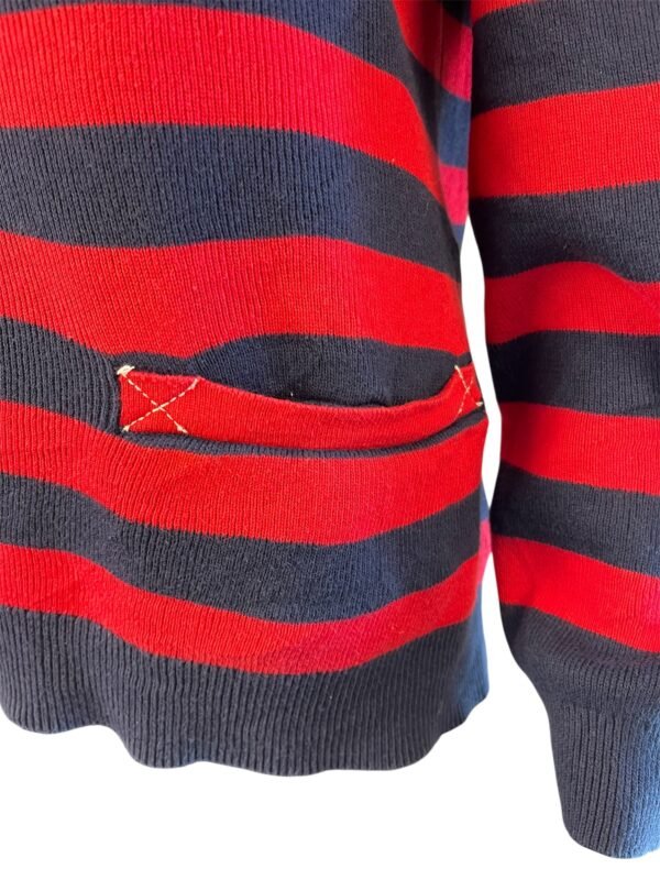 Tommy Hilfiger gestreepte trui L rood blauw Pima katoen