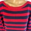 Tommy Hilfiger gestreepte trui L rood blauw Pima katoen