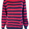Tommy Hilfiger gestreepte trui L rood blauw Pima katoen