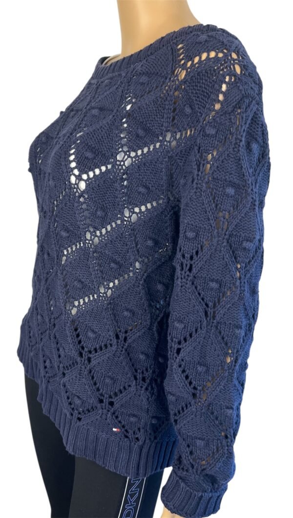 TH-6-trui-blauw-opengewerkt-Side TH0006-open-knit-donkerblauw-maat-L